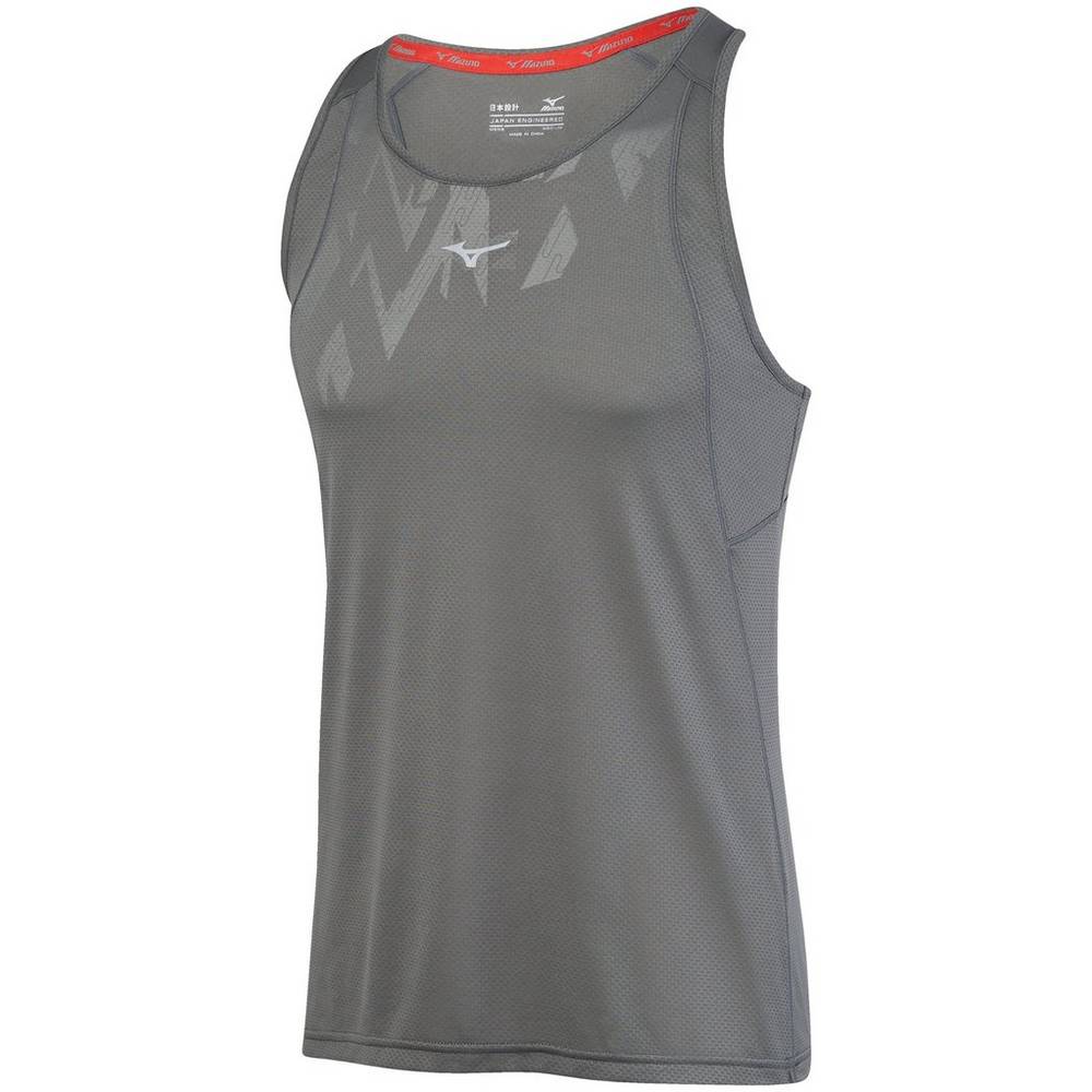 Camiseta De Tirantes Mizuno Singlet Alpha Vent Hombre Gris Ofertas EYFX-45206